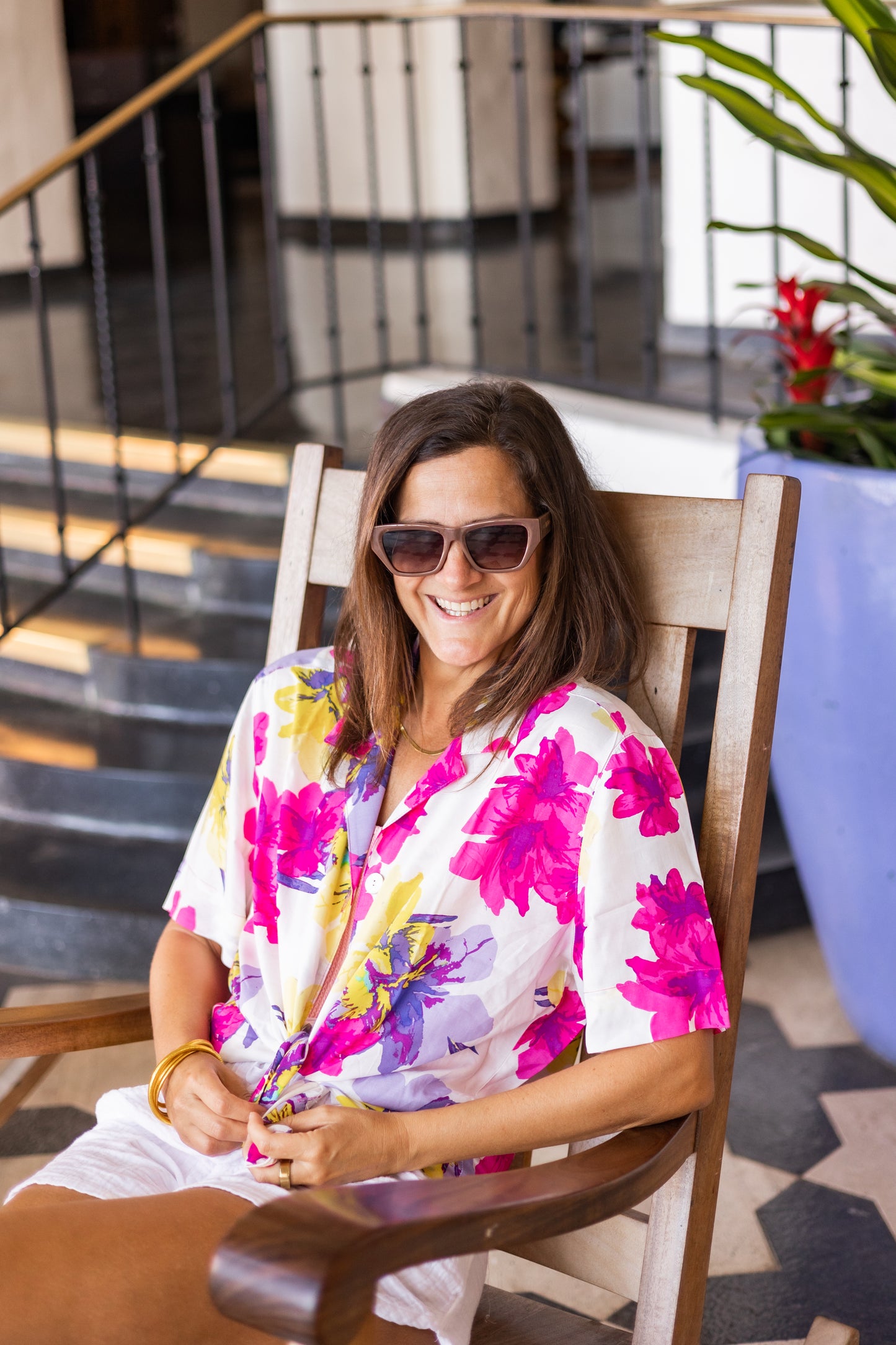Retro Bloom Button Up Aloha Shirt