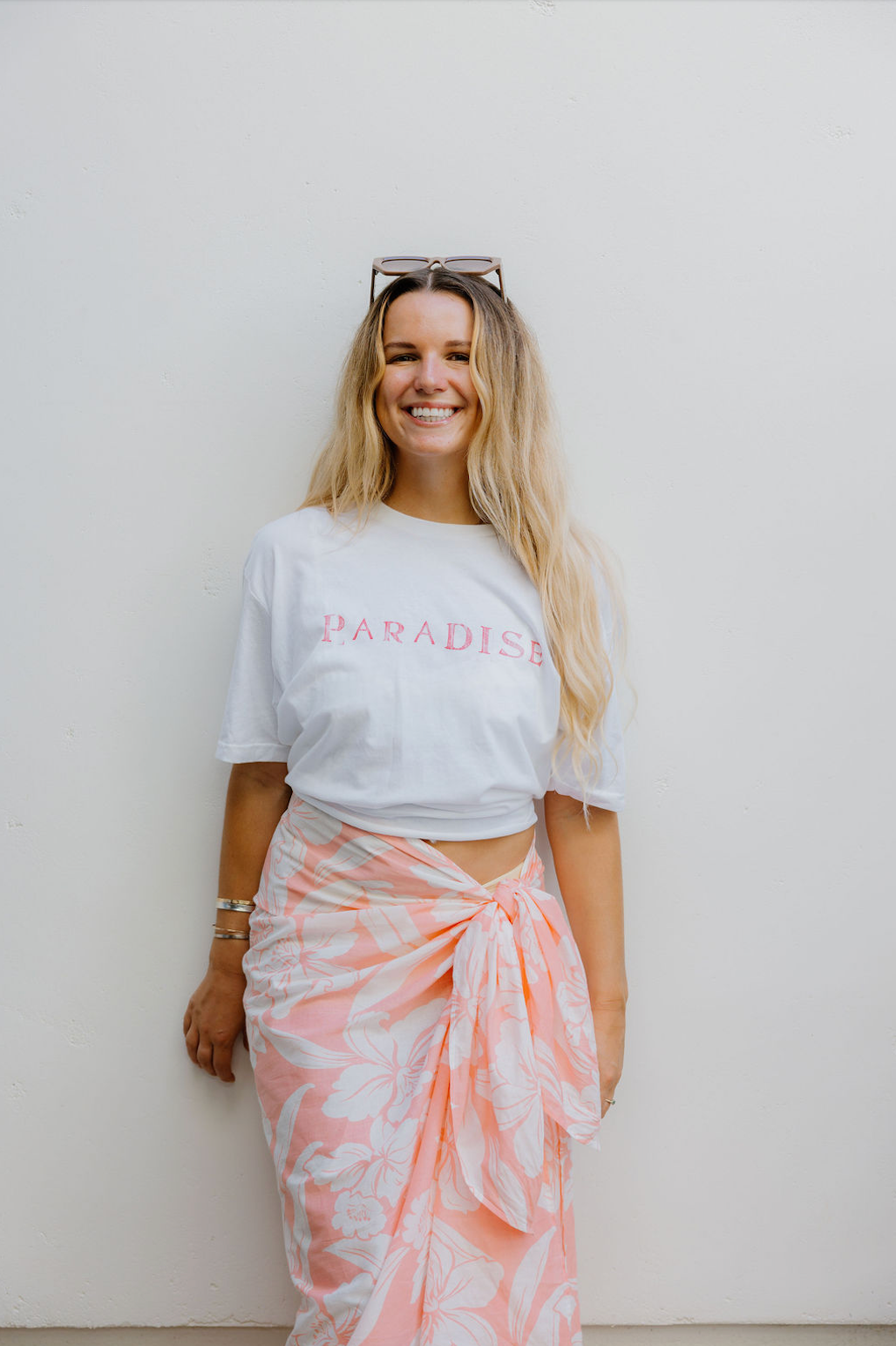 Paradise Tee styled with a Pareo