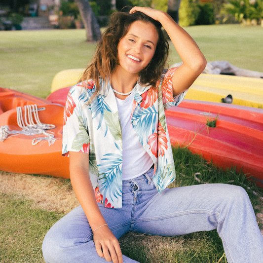 Rainbow Monstera Aloha Shirt