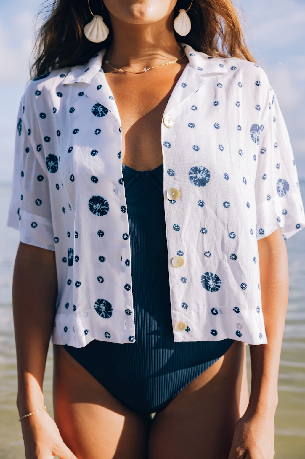 Opihi Sand Dollar Button Up Shirt