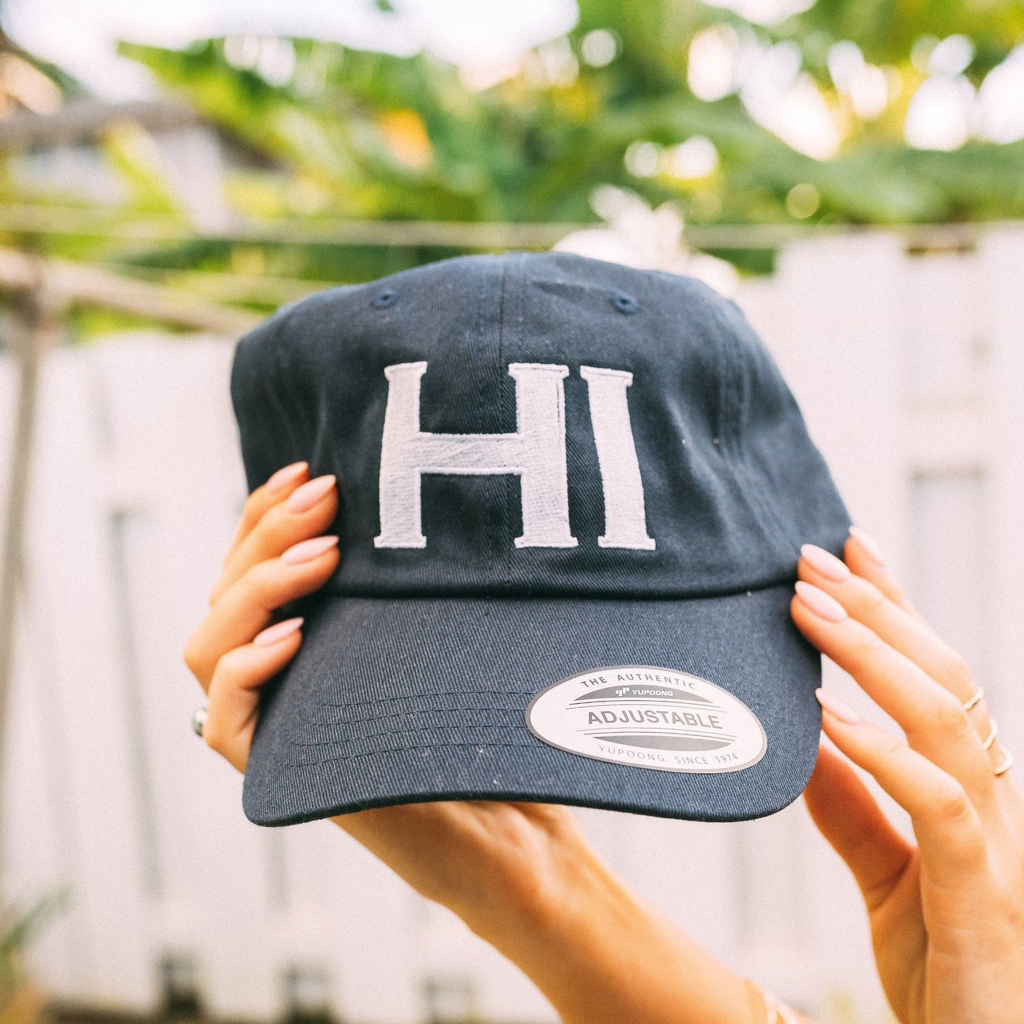 HI Embroidered White Dad Cap