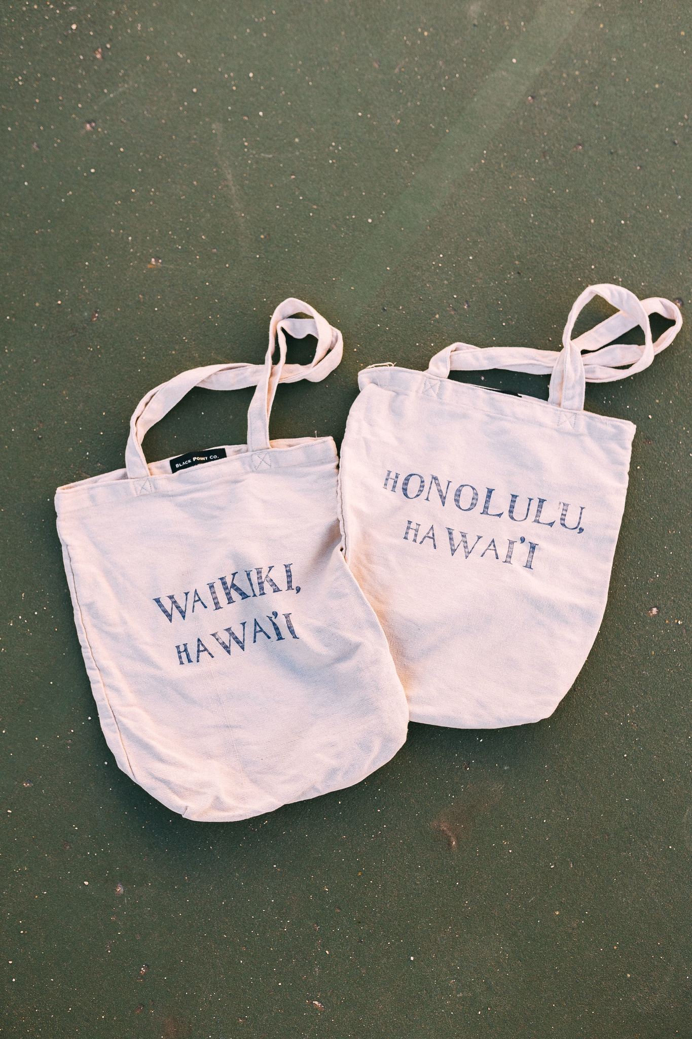 Hand Stamped Honolulu, Hawaii Canvas Tote