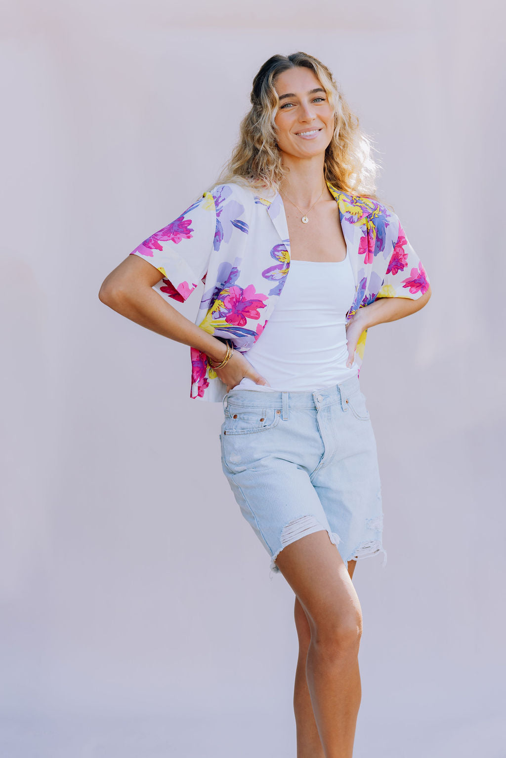 Retro Bloom Button Up Aloha Shirt