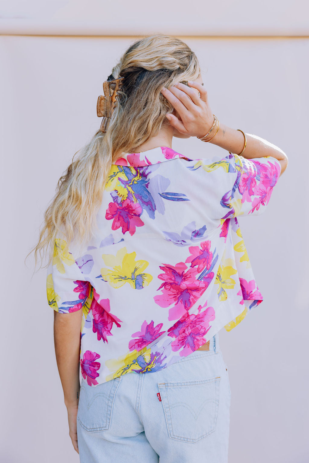 Retro Bloom Button Up Aloha Shirt
