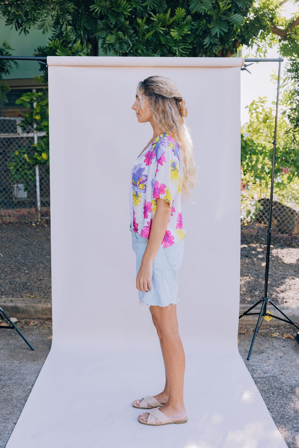 Retro Bloom Button Up Aloha Shirt
