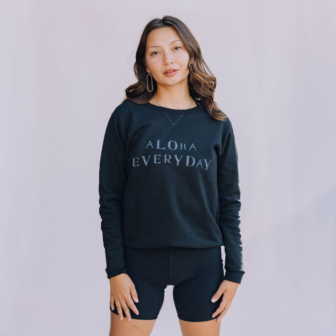 Black Aloha Everyday Sweatshirt