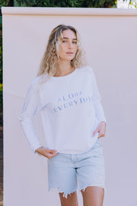White Aloha Everyday Sweatshirt 