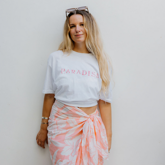 Front View Summer Styling of the Paradise Tee