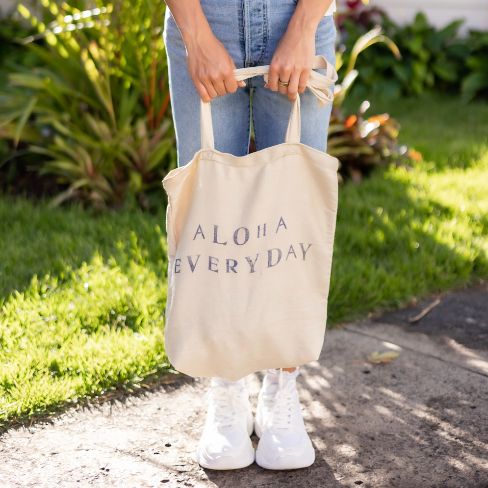 Aloha Everyday Stamped Tote Bag Black Point Company