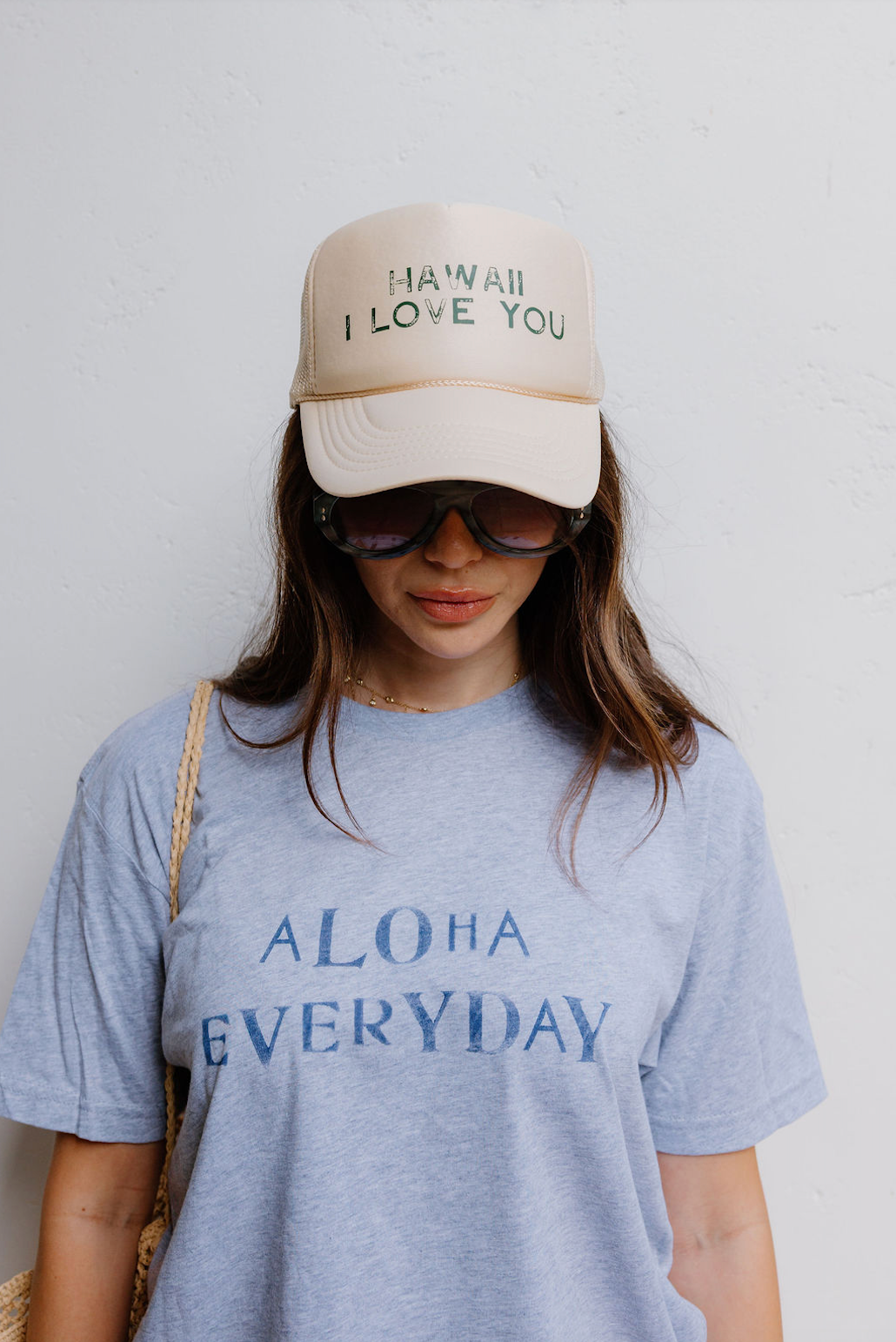 Heather Grey Aloha Everyday Stamped T-Shirt