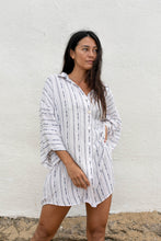 Seafarer Stripe Oversized Cover Up Shirt