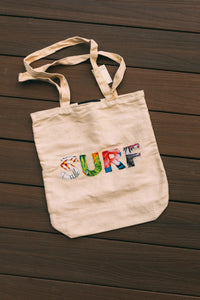 SURF Letters Tote Bag