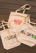 Aloha Letters Applique Tote Bag