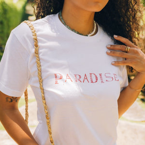 Paradise Stamped Cotton T-Shirt