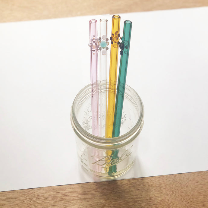 Handmade Glass Gem Straws